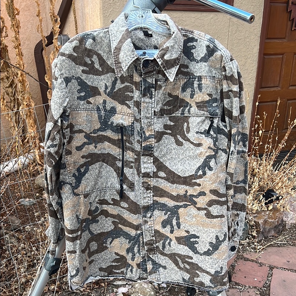 Sleeping Indian Designs Camo Shirt